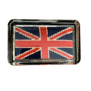 J.Adler Needlepoint Paperweight 'Union Jack'